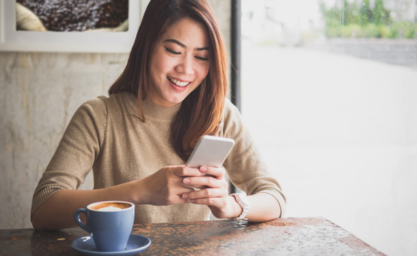 Woman with phone